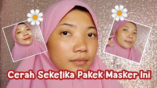 CERAH SEKETIKA PAKAI MASKER SUSU DANCOW + AIR MAWAR