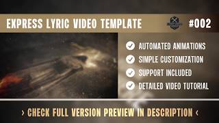 Express Lyrics Video Template #002 | After Effects Project | METAL/ROCK/CORE Animation 4 Bands