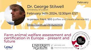 Farm animal welfare assessment and certification in Europe - present & future | Dr. George Stilwell