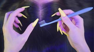 ASMR Scalp Massage with Soft Brushing | Relaxing Hair Sounds + Breathing Ambience for Sleep 🥱 screenshot 5