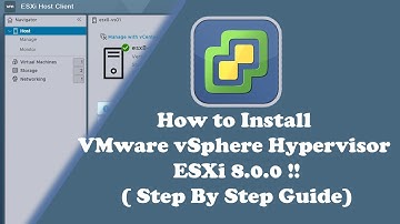 How to Install VMware vSphere Hypervisor ESXi 8 0 0 !!  Step By Step Guide