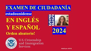 100 PREGUNTAS para la ciudadanía americana EN INGLÉS Y ESPAÑOL 2024 - respuestas fáciles by Pass The U.S. Citizenship Test | Essa Group 17,176 views 2 months ago 30 minutes