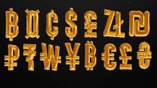 After Effects template: Foil Balloons Currency & Numbers After Effects template: Foil Balloons Currency & Numbers