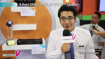 【2017 COMPUTEX TAIPEI】ATEN -CS1924 4 Port USB 3.0 4K DisplayPort KVMP™ Switch