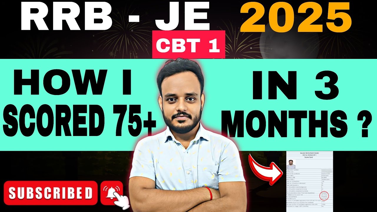 Rr Je R HOW TO PREPARE FOR RRB JE 2025 || FROM SELECTED RRB JE || ZERO TO HERO ...