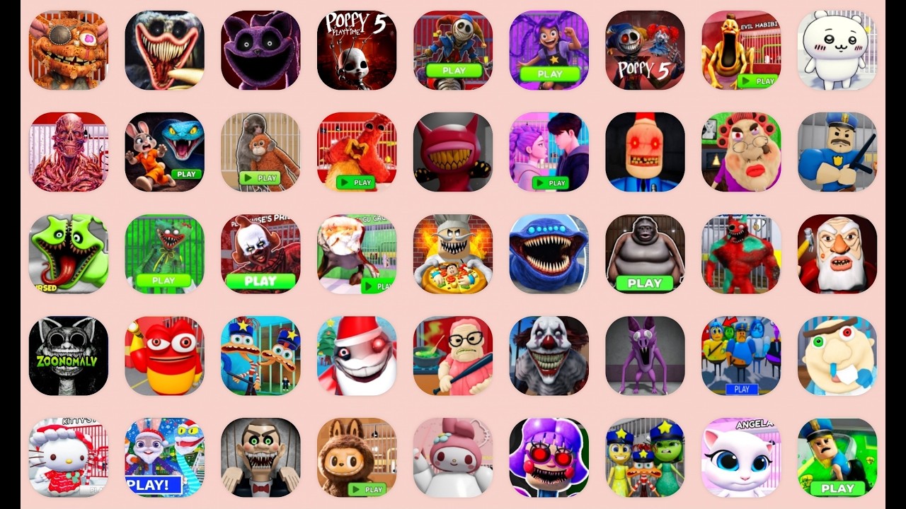 ROBLOX, GIBLET POPPY 5 PRISON RUN, BARRA'S GRANNY HOUSE (SCARY OBBY), ZOMBIE HUGGY WUGGY PRISON