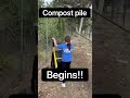 Nine year old earning her keep! Starting the compost