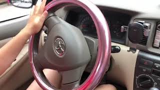 Pink Color For Lady Driver Madmax CAR STEERING WHEEL COVER Made in PU For Good Grabbing