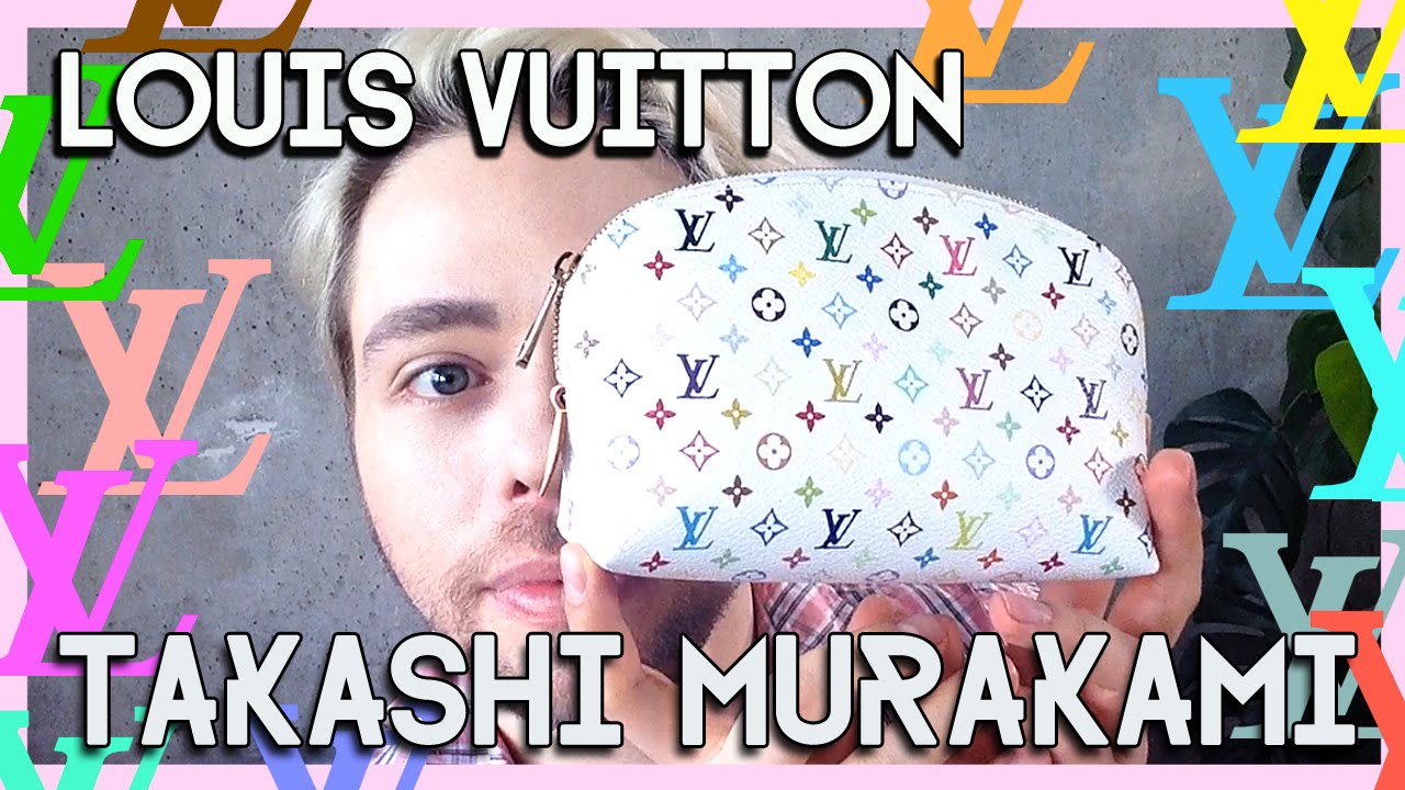 LOUIS VUITTON Monogram Multicolor Cosmetic Pouch White Litchi | FASHIONPHILE