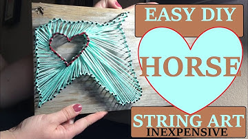 HORSE STRING ART, DIY! Easy do it yourself farm/country project