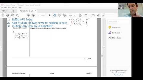 Pre-Calculus: Section 7.4 (Matrices and Systems)