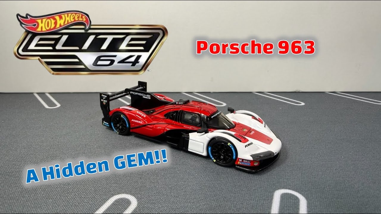 Hot Wheels 1:64 - Coche a escala - Hot Wheels Elite 64 Porsche 963 - Elite 64 Hot Wheels 1:64 - Coche a escala - Hot Wheels Elite 64 Porsche 963 - Elite 64