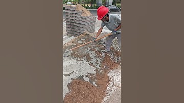 The process of cement sand mixing  Good tools to improve work efficiency