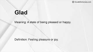 Glad Meaning