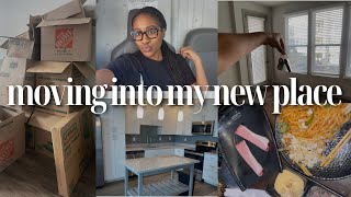 MOVING INTO MY NEW APARTMENT: empty apartment tour, unpacking, attempting to organize my life