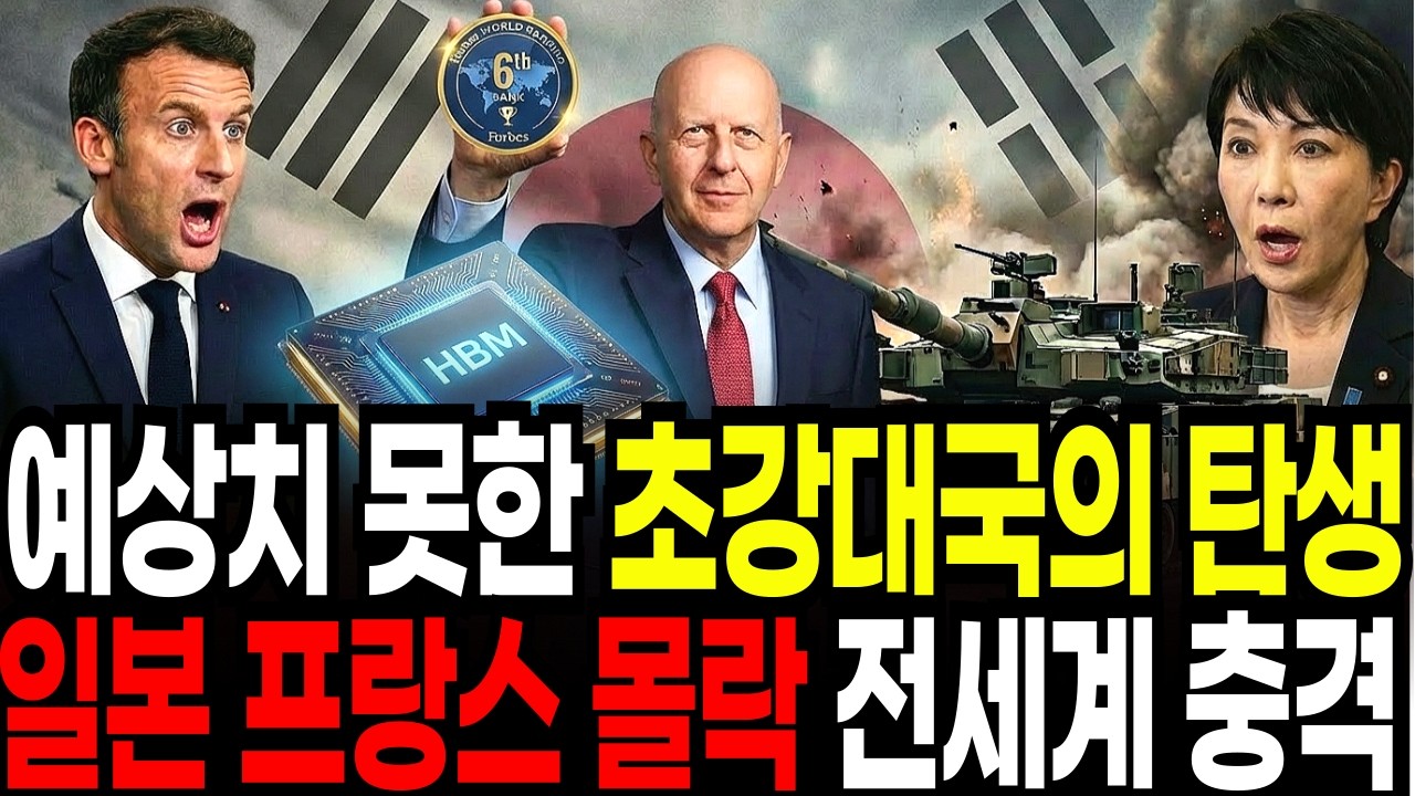 예상치 못한 초강대국 탄생했다 일본 프랑스 발칵 전세계가 유독 한국을 경계하기 시작했다