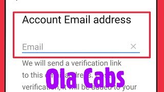 How To Add Email Address In Ola Cabs Account