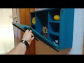 TURQUOISE FOLDING WALL DESK | Floating Desk | Space Saving | Pine Furniture - Silviu TUDOR Woodworks