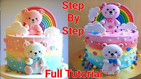 Baby's First Birthday Teddy Cake | Pretty And Unique Teddy Bear Birthday Cake | 1st Birthday Cake