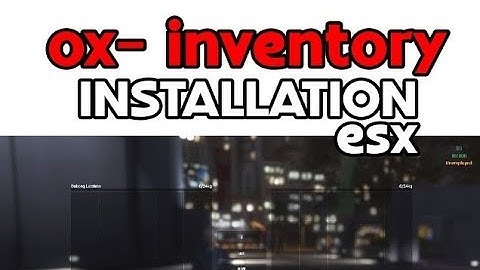 How to Install Ox Inventory in ESX Base Server [2025]