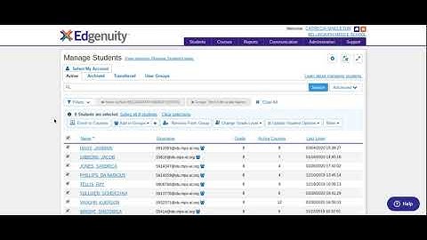 how to enroll groups for Edgenuity