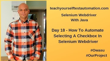 How To Automate Selecting A Checkbox In Selenium Webdriver