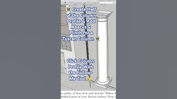 Tuscan Column in Sketchup #Shorts