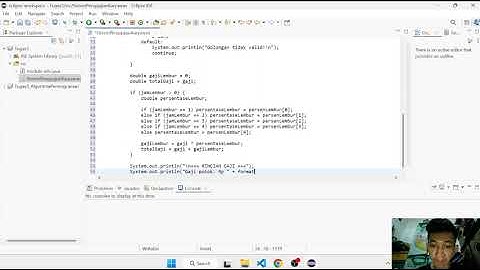 Tugas 3 - Algoritma dan Pemrogaman: Program Sederhana menggunakan Operator, IF dan Array.