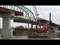Spring Valley bridge beam installation