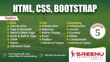 HTML, CSS, BootStrap (Session-5) By Mr. Ranjan