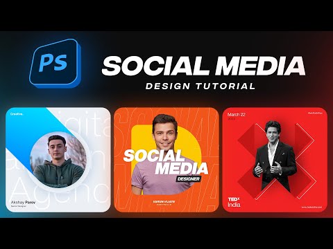 Make 3 Creative Social Media Designs in Photoshop - Photoshop Tutorial in Hindi - Graphic Design