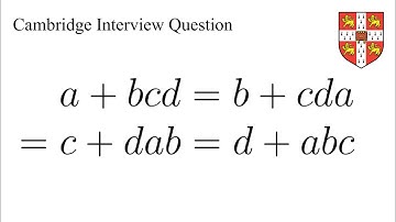 Can you Solve this Cambridge Interview Question?