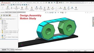 Tank Track Model Design Assembly and Motion Study in Solidworks