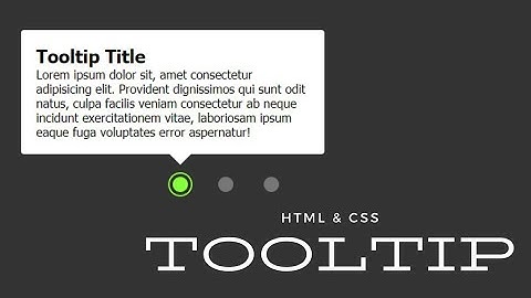 Pure Tooltip CSS && HTML Hover Effects | Custom Tooltip with only CSS