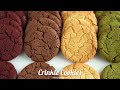 겉은 바삭! 속은 쫀-득한 아메리칸 '크랙 쿠키' 만들기(NO색소) : 4 flavors of Chewy Crinkle(crack) Cookies｜siZning