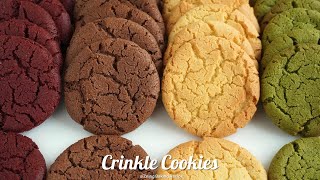 겉은 바삭! 속은 쫀-득한 아메리칸 '크랙 쿠키' 만들기(NO색소) : 4 flavors of Chewy Crinkle(crack) Cookies｜siZning