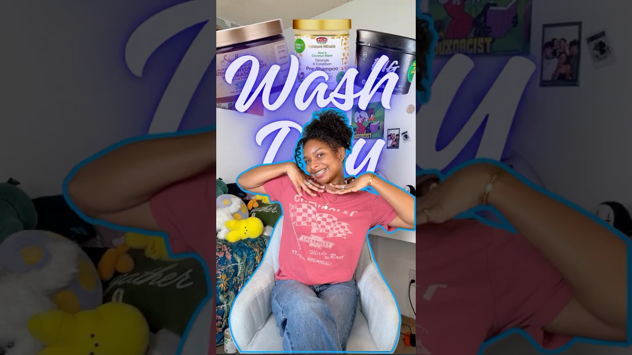 Wash Day Routine for healthy curly hair- #washday #curlyhair #type4hair