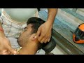 Ear cleaning Head and body massage by Indian barber | Neck cracking | ASMR