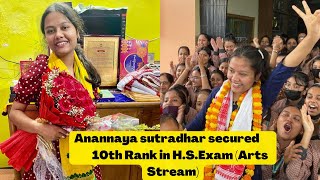 Anannaya Sutradhar Secured 10th Rank in H.S.Arts,2022//BHSSEM Tops Bongaigaon District//