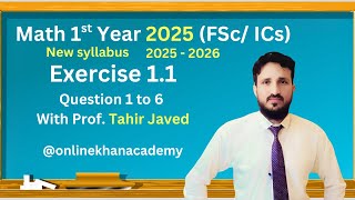 Class 11 Maths 2025 | New book | Unit 1 Exercise 1.1 | Question 1 to 6 | Complete solution |