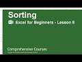 Sorting - Excel for Beginners - Lesson 8