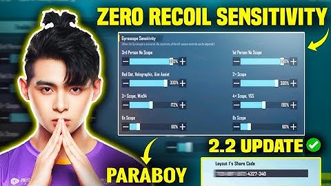 (New 2.2) NOVA PARABOY Sensitivity 2022 & Nova Paraboy Control Code Pubg/Bgmi | Paraboy sensitivity