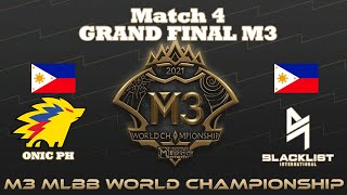 [English] [GRAND FINAL M3] ONIC PH (FH)  vs Blacklist International (FH) - GAME 4 #Mobilelegends #M3