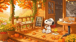 🍁 Snoopy’s Autumn Hideaway 📚 Lofi Study Vibes ☕Cozy Lofi Music for Relaxing & Studying