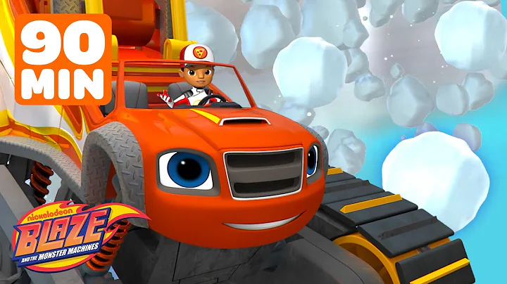 Blaze SMASHES Snowballs, Chops Icicles & More! ❄️ | 90 Minutes | Blaze and the Monster Machines