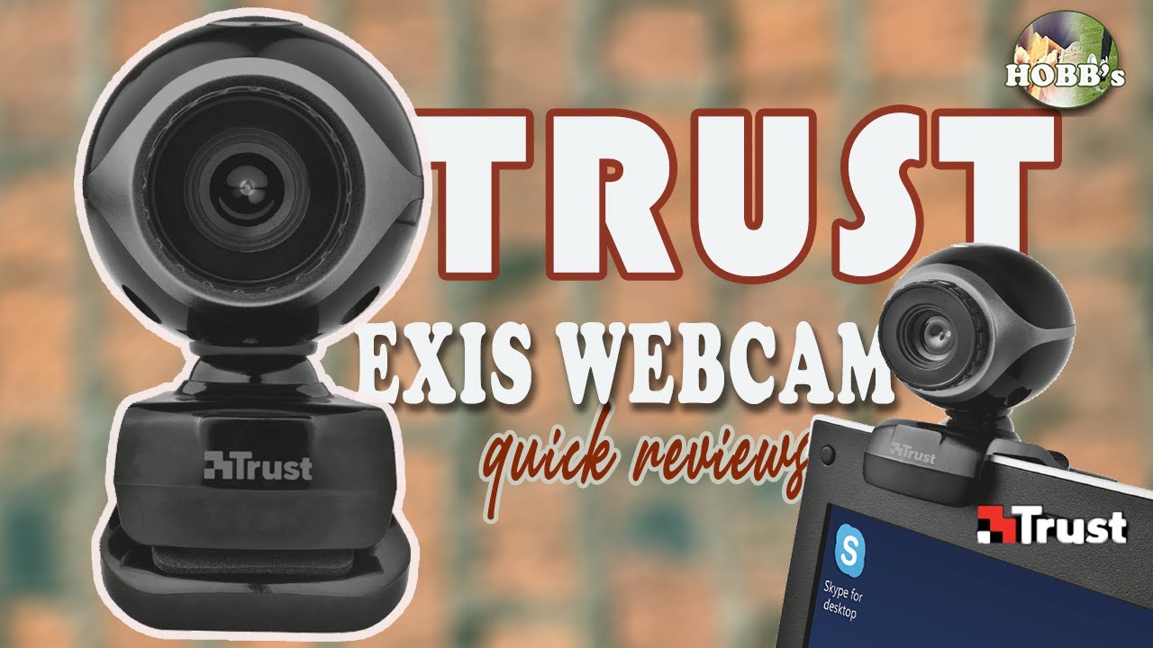 Trust Exis Webcam avec Microphone Intégré USB 2.0 - Noir/Argent