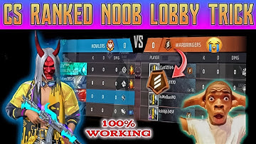 CS RANKED NOOB LOBBY TRICK🤑  ||  CS Rank Push💥 Trick 2024 #_freefire #_viral #csrankupdate