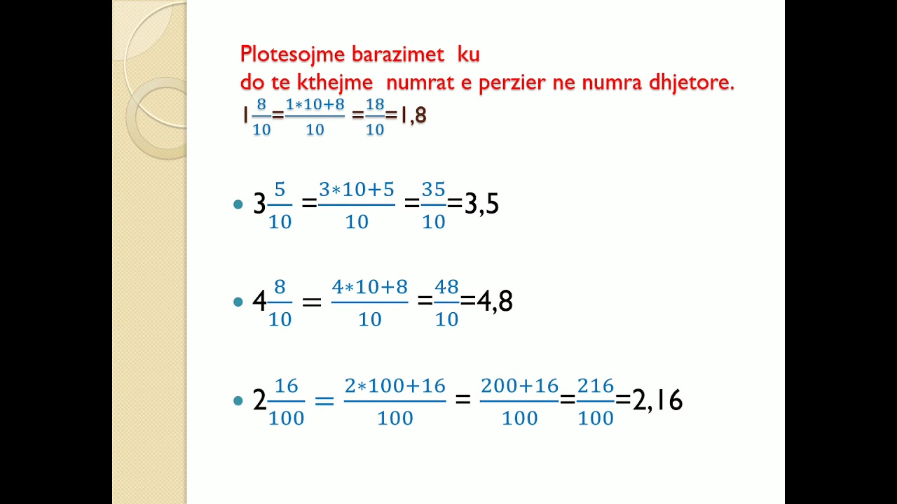 Matematika 4 - Ushtrime për përforcimin e njohurive   Mësuese: Lindita Spahiu        