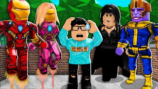 IRON MAN Family vs THANOS Family! (Roblox)