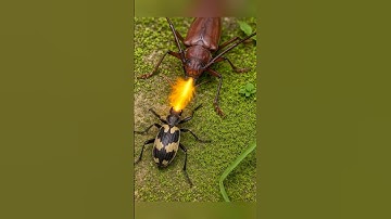 Bombardier beetle vs longhorn #bombardierbeetle #bombardier #insects #longhorns